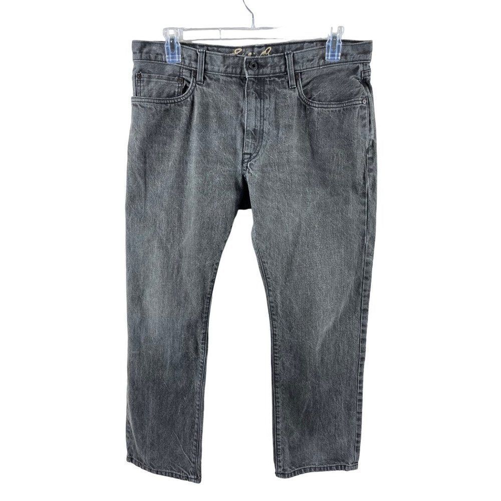 Eddie Bauer Mens Gray Wash Denim Straight Leg Jeans Size 36x30 (ACT 37x28.5)